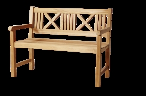 Cinas - Havebænk - Rosenborg bænk 120x59cm teak