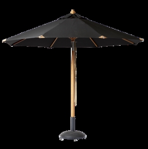 Cinas - Pomino Parasol Ø3,3m Sort olefin dug