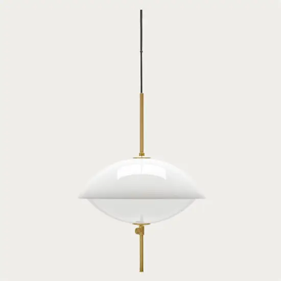 Fritz Hansen - Loftlampe - Clam - Opal/Messing - Ø44