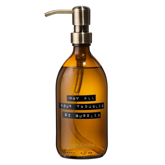 WELLmark - Håndsæbe - amber/brass bamboo - 500ml - MAY ALL YOUR TROUBLES