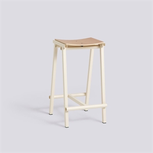 HAY - Taburete 8 Bar Stool - Eggshell - Lacquered Oak Veneer Seat - Lav model 65 cm