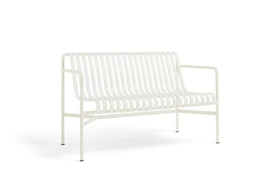 Hay - Palissade Dining Bench w. armrest - Cream white