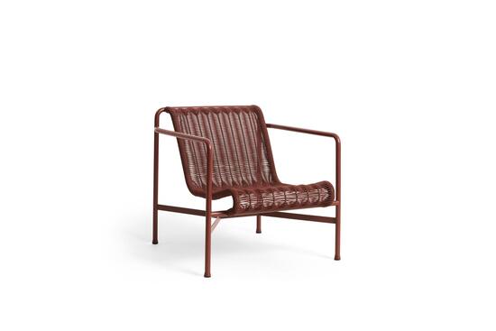 Hay - Palissade Cord Lounge Chair Low - Iron red