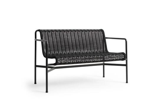 Hay - Palissade Cord Dining Bench w. armrest - Anthracite