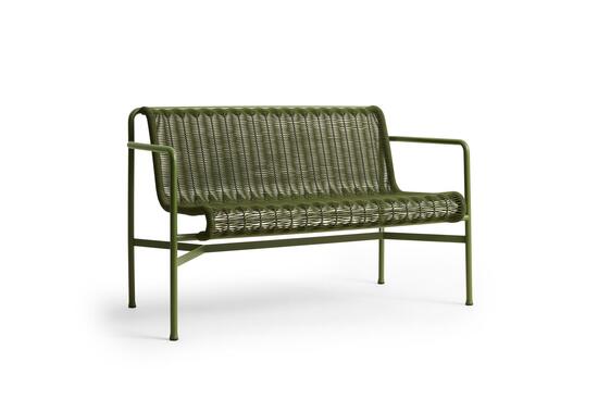 Hay - Palissade Cord Dining Bench w. armrest - Olive