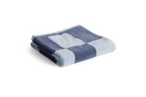 Hay - Check Hand Towel (Organic) - W50 x L90 - Steel Blue - Steel blue - 329