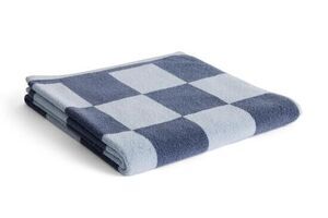 Hay - Check Bath Towel (Organic) - W70 x L136 - Steel Blue - Steel blue - 669