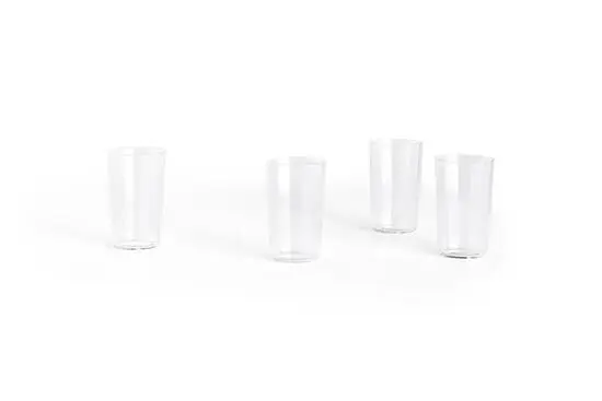 Hay - Angle Glass - klar - sæt med 4 stk. - Clear - 449