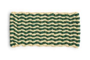 Hay - Coco Door Mat - Dark Green & White - Dark green and white - 619