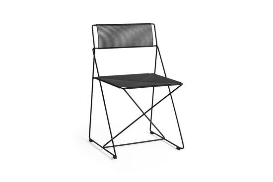 Hay - X-Line Chair Black powder coated steel base - Black