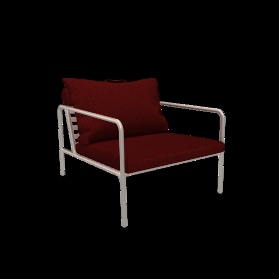 Houe - AVON Chair - Pude: Scarlet, Stellet : Muted Hvid