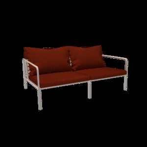 Houe - AVON 2 seater sofa - Pude: Rust, Stellet: Muted Hvid