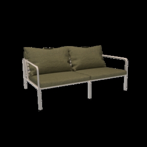 Houe - AVON 2 seater sofa - Pude: Moss, Stellet: Muted Hvid