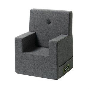 Image of By KlipKlap børnestol - KK Kids chair XL - Blå/grå med grå knap