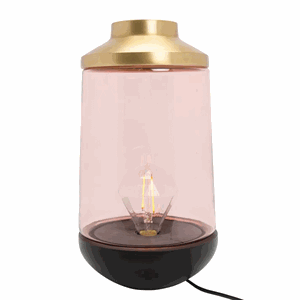 Image of Au Maison - Lampe Casablanca - rose/guld (H35 cm)