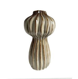 La Vida - Mushroom keramik vase, stor - SAND