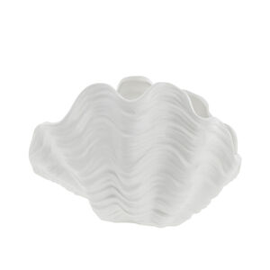 Lene Bjerre - Sheline musling vase 26x19,5 cm. hvid