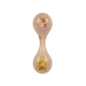 Magni - Dobbelt maracas med abe, Noahs Ark, beige