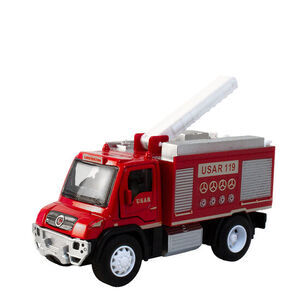 Magni - Brandbil med lyd, lys og pull-back, model 3 / Magni - Firetruck with sound, light and pullback, model 3