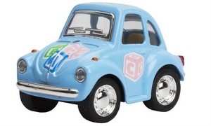 Magni - VW Classic Bobbel pastel med print blå, 2" / Magni - VW Classical Beetle pastel with print blue, 2"