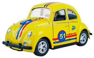 Magni - VW Bobbel - Herbie m. print - gul