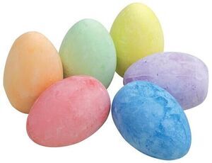 Magni - Kridt æggeformt, assorterede farver, 6 stk. / Magni - Chalk egg shape, assorted colours, 6 pcs.