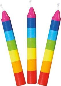 Set of birthday candles, coloured