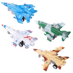 Magni - Fighter jet med pull back. 4 assorterede modeller die cast