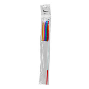 Magni - Gymnastikvimpel med satin bånd, regnbue striber / Magni - Gymnastics ribbon with satin ribbon, rainbow stripes