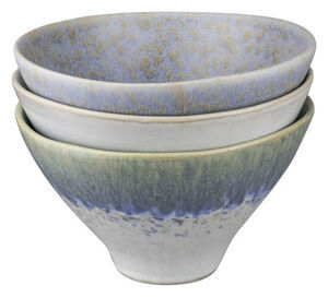 Mette Ditmer - ELEMENTS bowl, medium, 3-pack - Blue tones