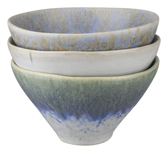 Mette Ditmer - ELEMENTS bowl, small, 3-pack - Blue tones