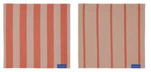 Mette Ditmer - Stripes Vaskeklude - 33 x 33 - Latte