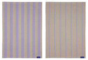 Mette Ditmer - Stripes Viskestykke - 50x70 cm - Sand - Sæt med 2 styk