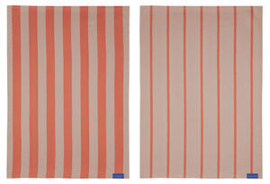 Mette Ditmer - Stripes Viskestykke - 50 x 70 - Latte