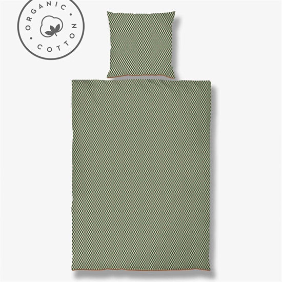 Mette Ditmer - MINI-sengesæt - Pine green/Tan - W140 x L200 cm