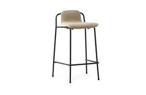 Normann Copenhagen - Studio Barstool 65 cm Front Upholstery Black Steel