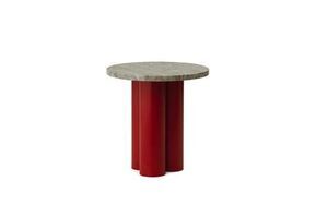 Normann Copenhagen - Dit Table Bright Red - Travertine Silver