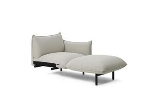 Normann Copenhagen - Ark Modular Sofa 420 Chaise Longue Right Armrest Black Steel - Steelcut Trio 205