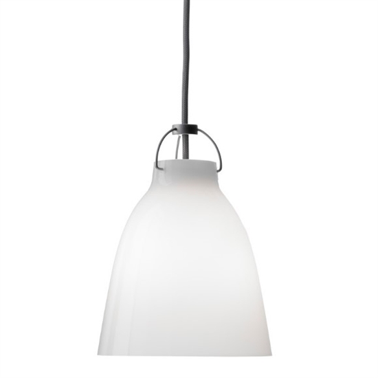 Fritz Hansen - Loftlampe - Caravaggio Opal - P1 Small - Silver ledning 3m