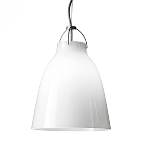 Fritz Hansen - Loftlampe - Caravaggio Opal - P2 Medium - Silver ledning 3m