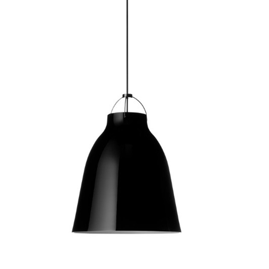 Fritz Hansen - Loftlampe - Caravaggio - Sort - P3 Large - Grå ledning 6m