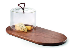 Philippi - Walnut cheese board with glass cover