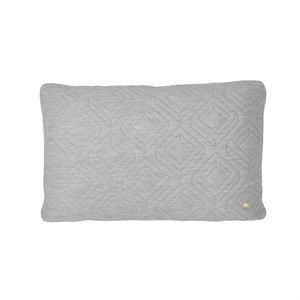 Image of Ferm Living - Pude - Quilt cushion light grey 60 x 40