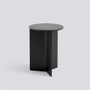 Hay - Bord - Slit table Wood - Black - Ø35 x H47 cm