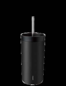 Stelton - To Go Sip termokop med sugerør 0.4 l. soft black