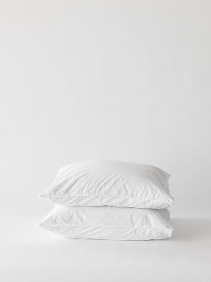 Tell Me More - Pillowcase org cotton 65x65 2p - bleached white