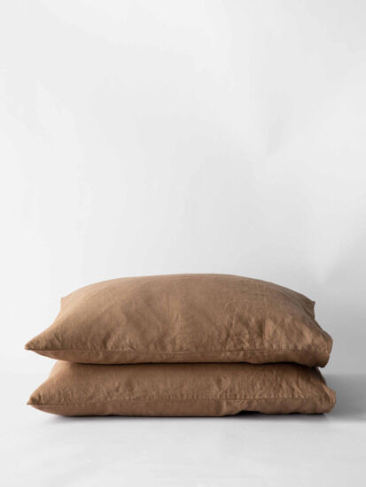 Tell Me More - Pillowcase linen 50x70 2p - hazelnut