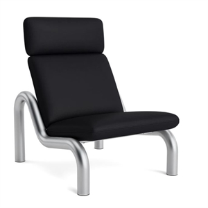 Normann Copenhagen - Tube Lounge Chair - sort læder - Ultra 41599