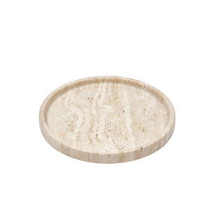 WELLmark - Rund Travertine bakke -  Beige - Ø27 cm