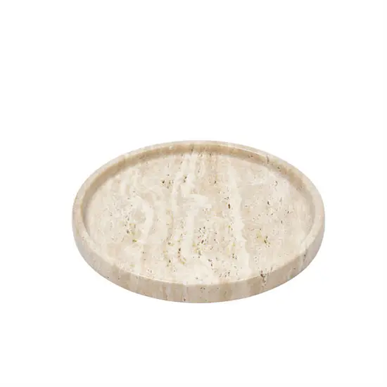 WELLmark - Rund Travertine bakke -  Beige - Ø27 cm